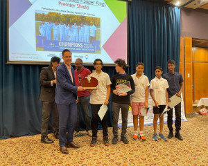 ICSOA's coordinator arranged the T20 Junior Winter Cricket Award-ICSOA kids participated