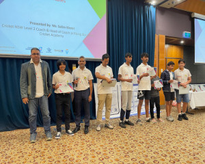 ICSOA's coordinator arranged the T20 Junior Winter Cricket Award-ICSOA kids participated