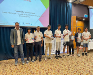 ICSOA's coordinator arranged the T20 Junior Winter Cricket Award-ICSOA kids participated