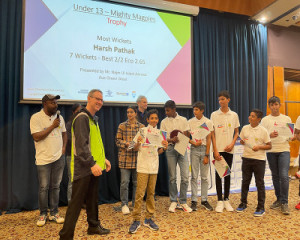 ICSOA's coordinator arranged the T20 Junior Winter Cricket Award-ICSOA kids participated