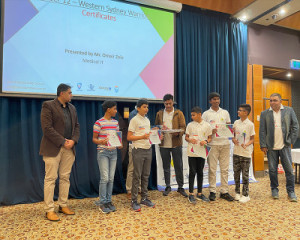 ICSOA's coordinator arranged the T20 Junior Winter Cricket Award-ICSOA kids participated