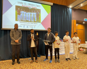 ICSOA's coordinator arranged the T20 Junior Winter Cricket Award-ICSOA kids participated