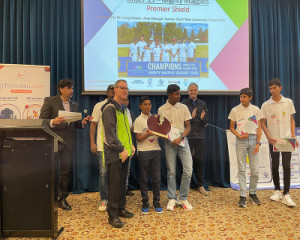 ICSOA's coordinator arranged the T20 Junior Winter Cricket Award-ICSOA kids participated