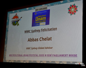 ICSOA attended the Multicultural ONAM Festival arranged by the World Malayalee Community of Australia